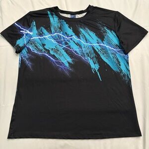 Men’s Laidipas Black and Blue Graphic Short Sleeve Tee